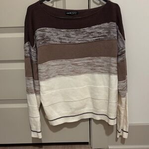 SHEIN Women's Multi-Tone Striped Sweater